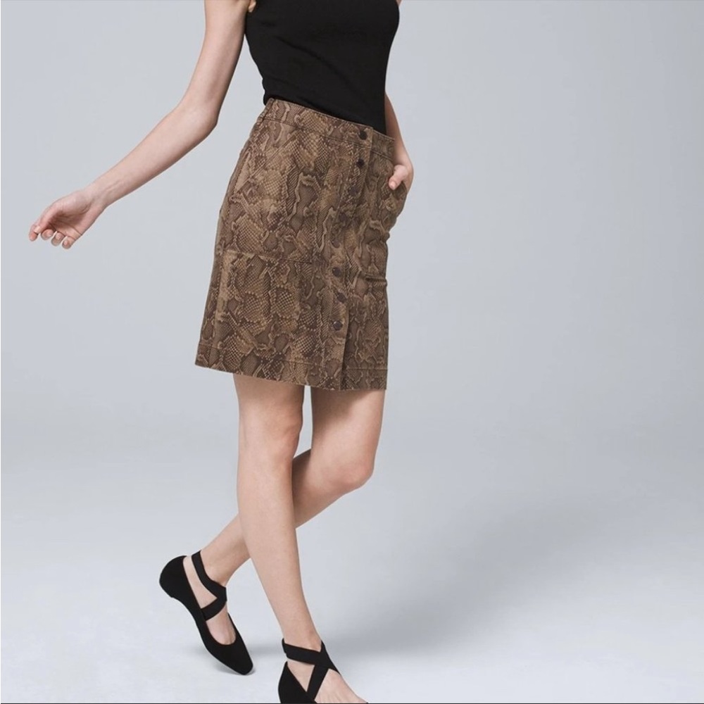 NWOT| White House Black Market | Snake Skin Boot Cut Skirt | Size 2
